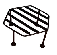 Hexagon Iron Planter Stand It is Suitable For Outdoor as Well as Indoor Pack of2 - Free Size, Black, Iron, Pack of 2, Hexagon